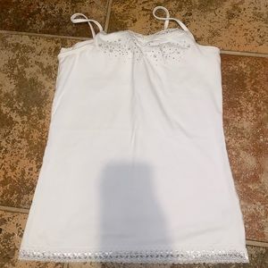 Arizona jean womens xl tank top y2k babydoll fairy tank too with gems